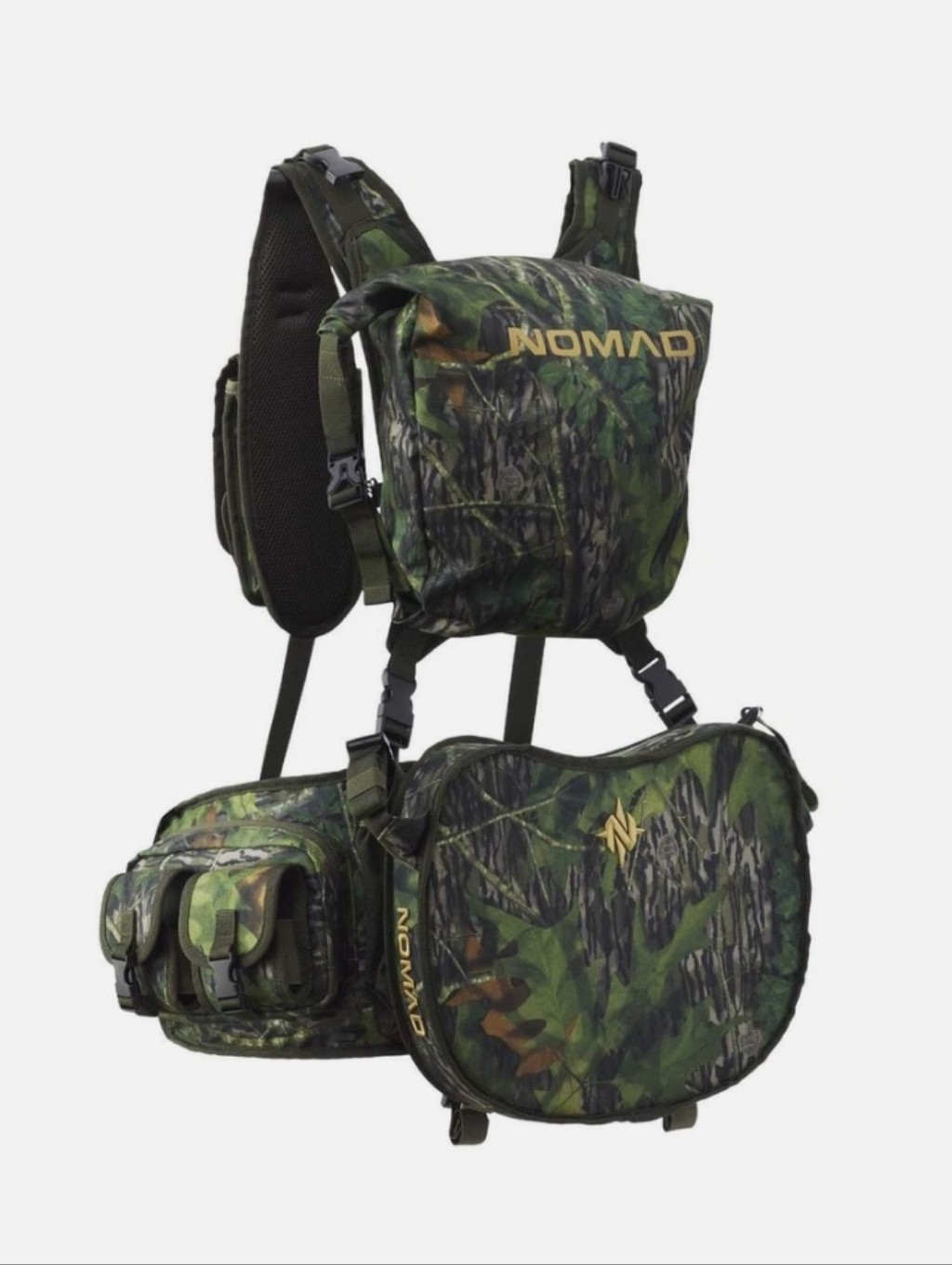 Nomad Pursuit Convertible Turkey Vest Camo Hunting Mossy Oak Padded